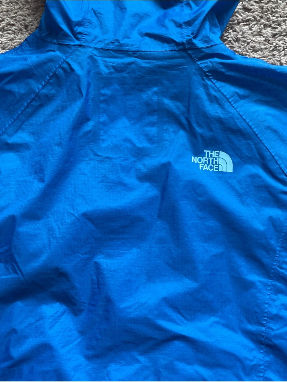 The North Face HyVent 2.5L Rain Jacket Women Medium Blue Waterproof Hooded Shell - Picture 14 of 16